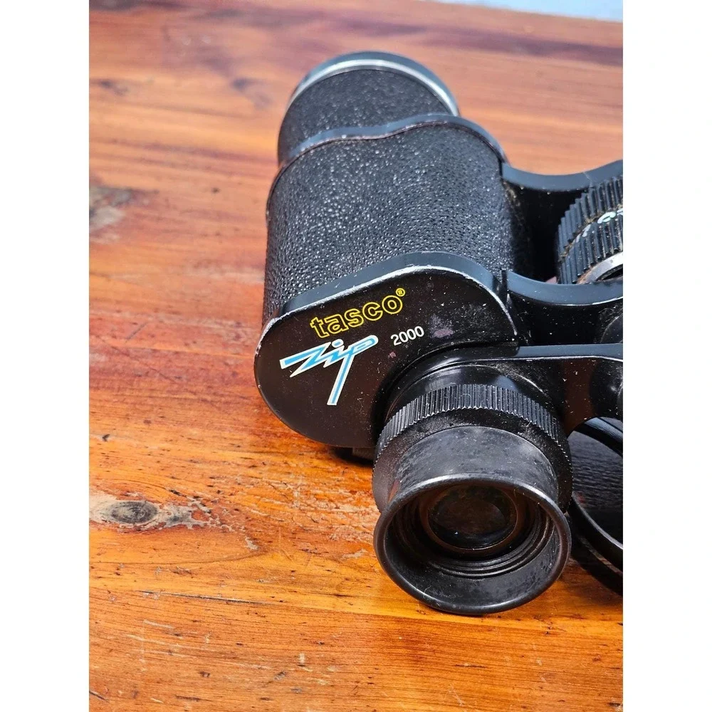 Vintage Tasco Zip 7x35 Binoculars with Case Fully Coated Optics